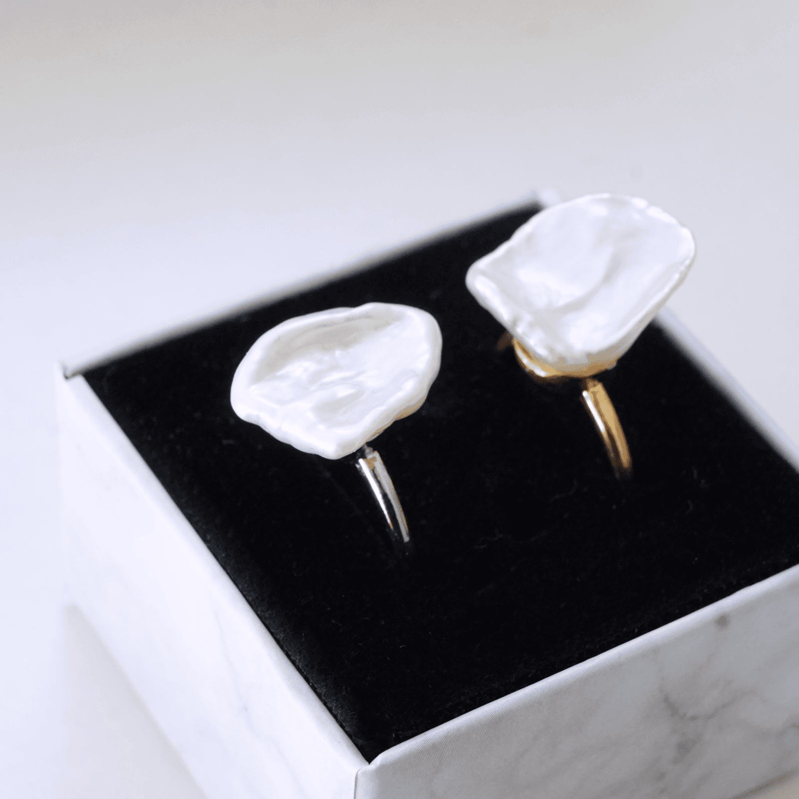 【卒入学/フォーマル】淡水バロックパールの一粒リング【1点もの】