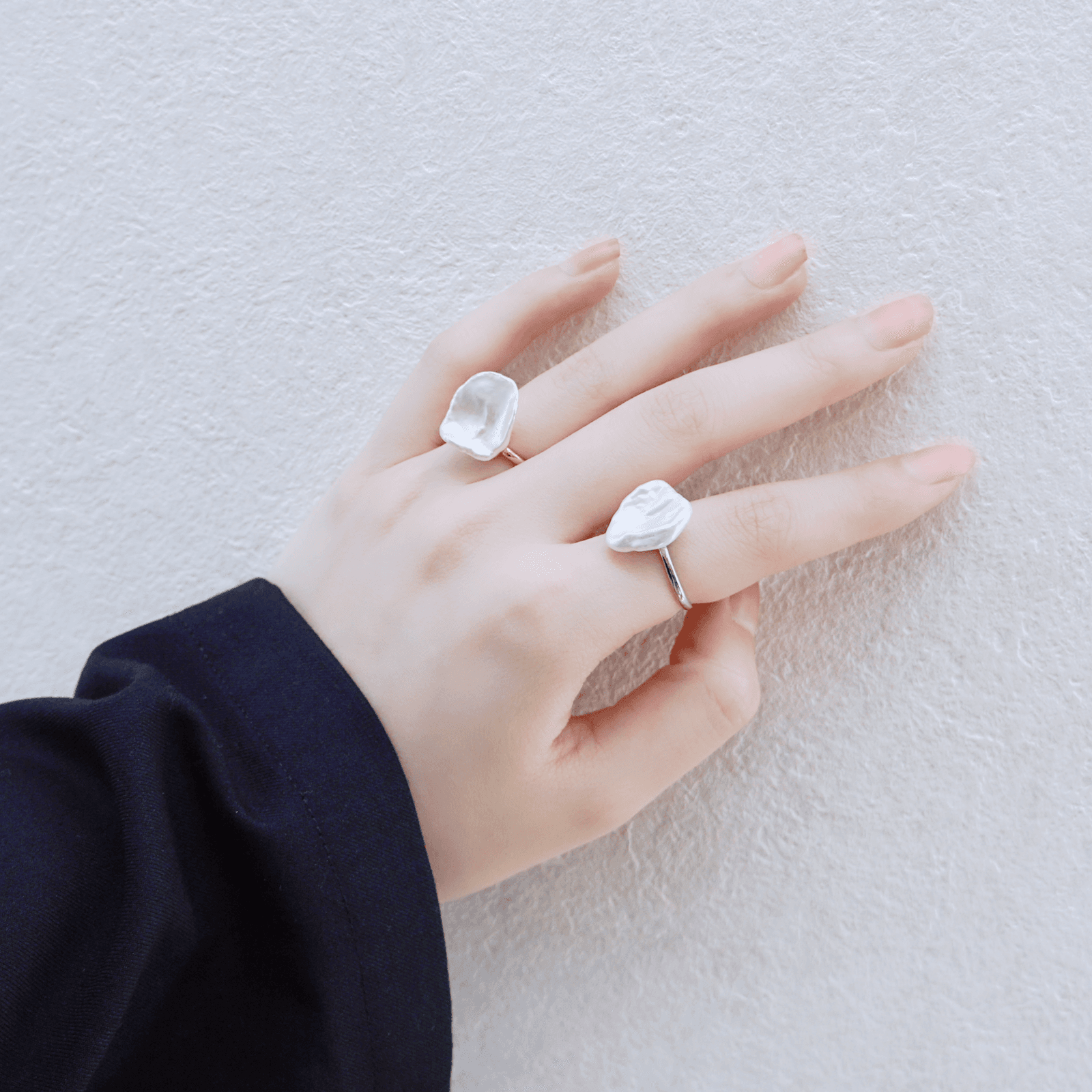 【卒入学/フォーマル】淡水バロックパールの一粒リング【1点もの】 | 2枚目