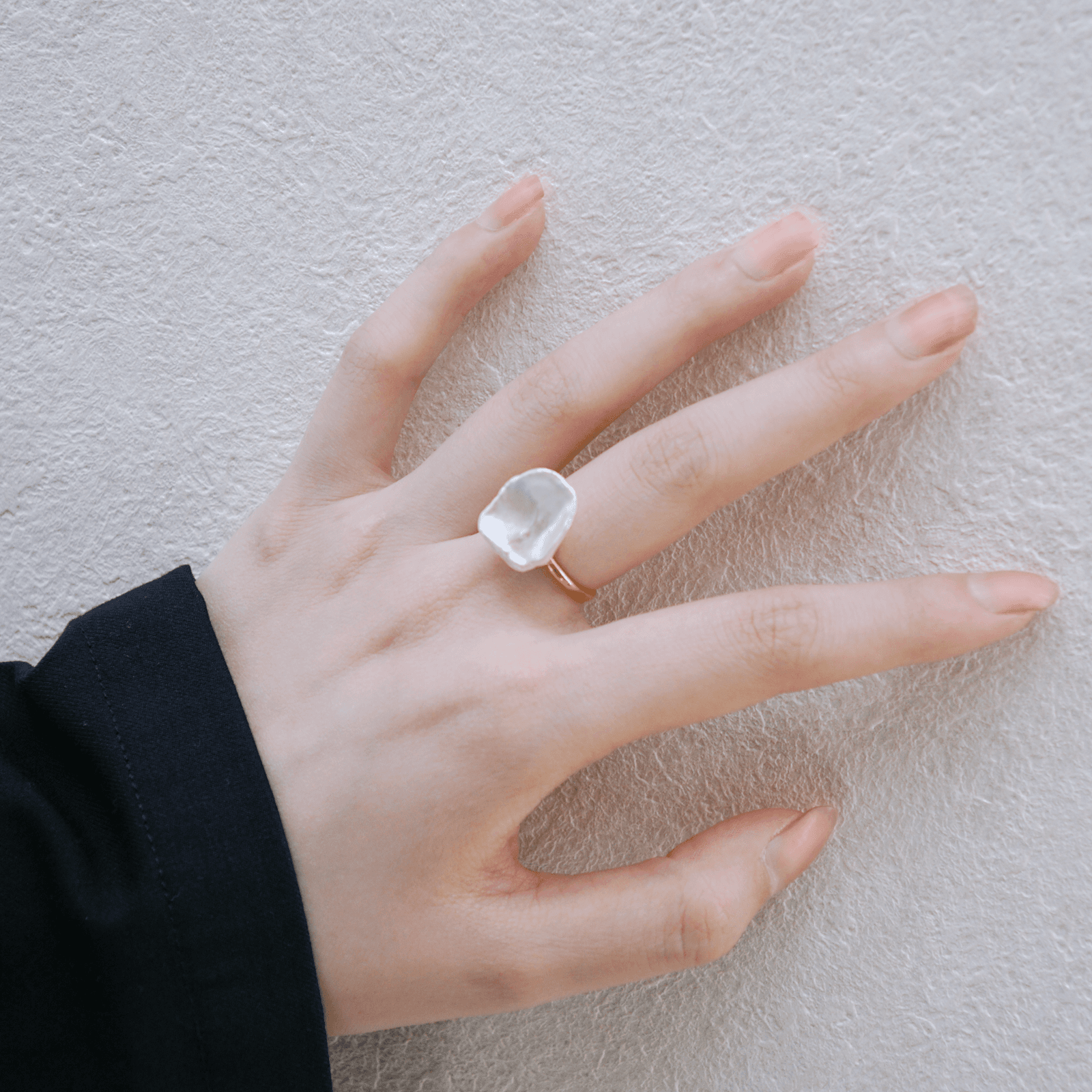 【卒入学/フォーマル】淡水バロックパールの一粒リング【1点もの】 | 5枚目