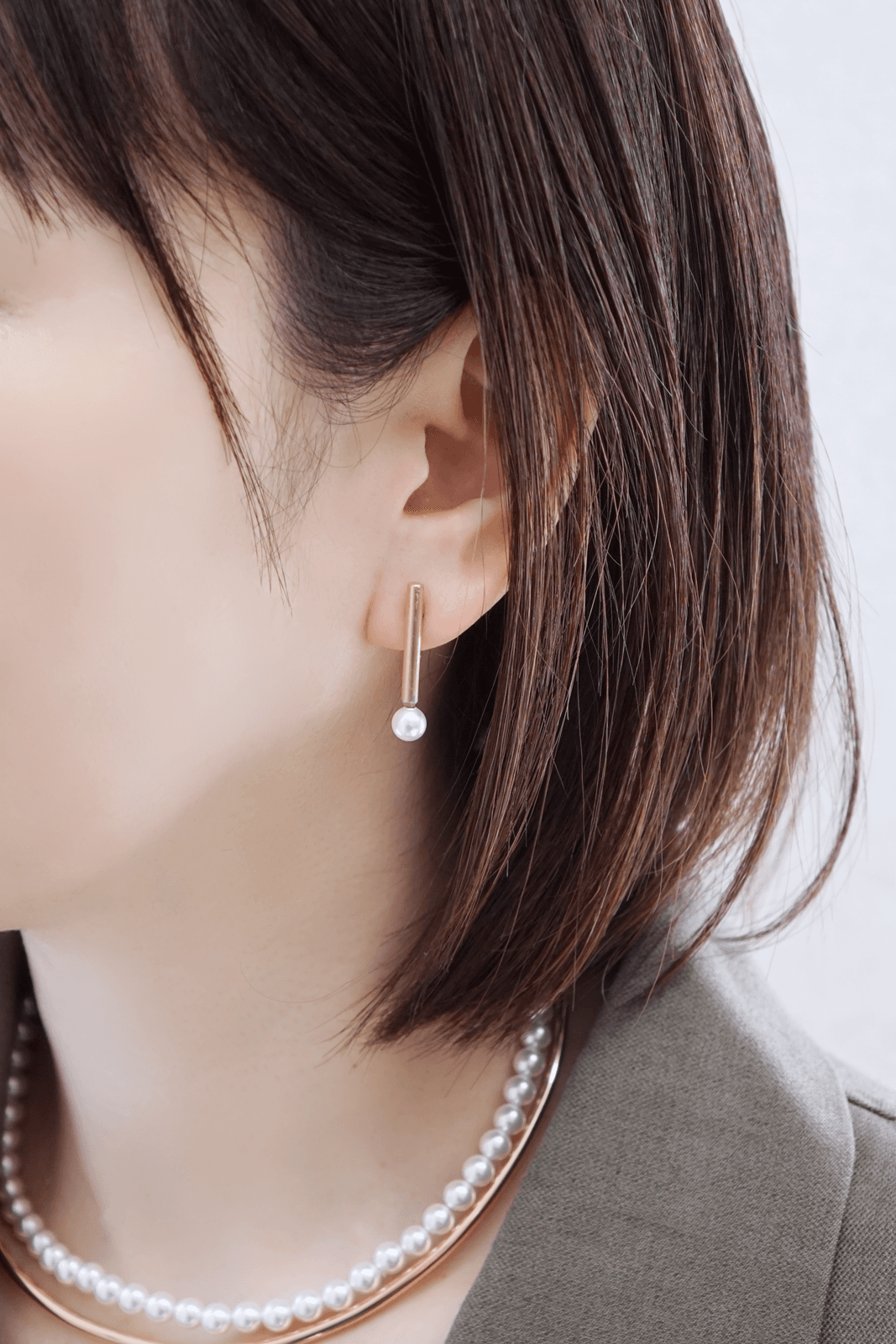 【卒入学/フォーマル】ミニマルシックな 貝パール × ゴールド真鍮 ピアス（3タイプ）【母の日】 | 5枚目
