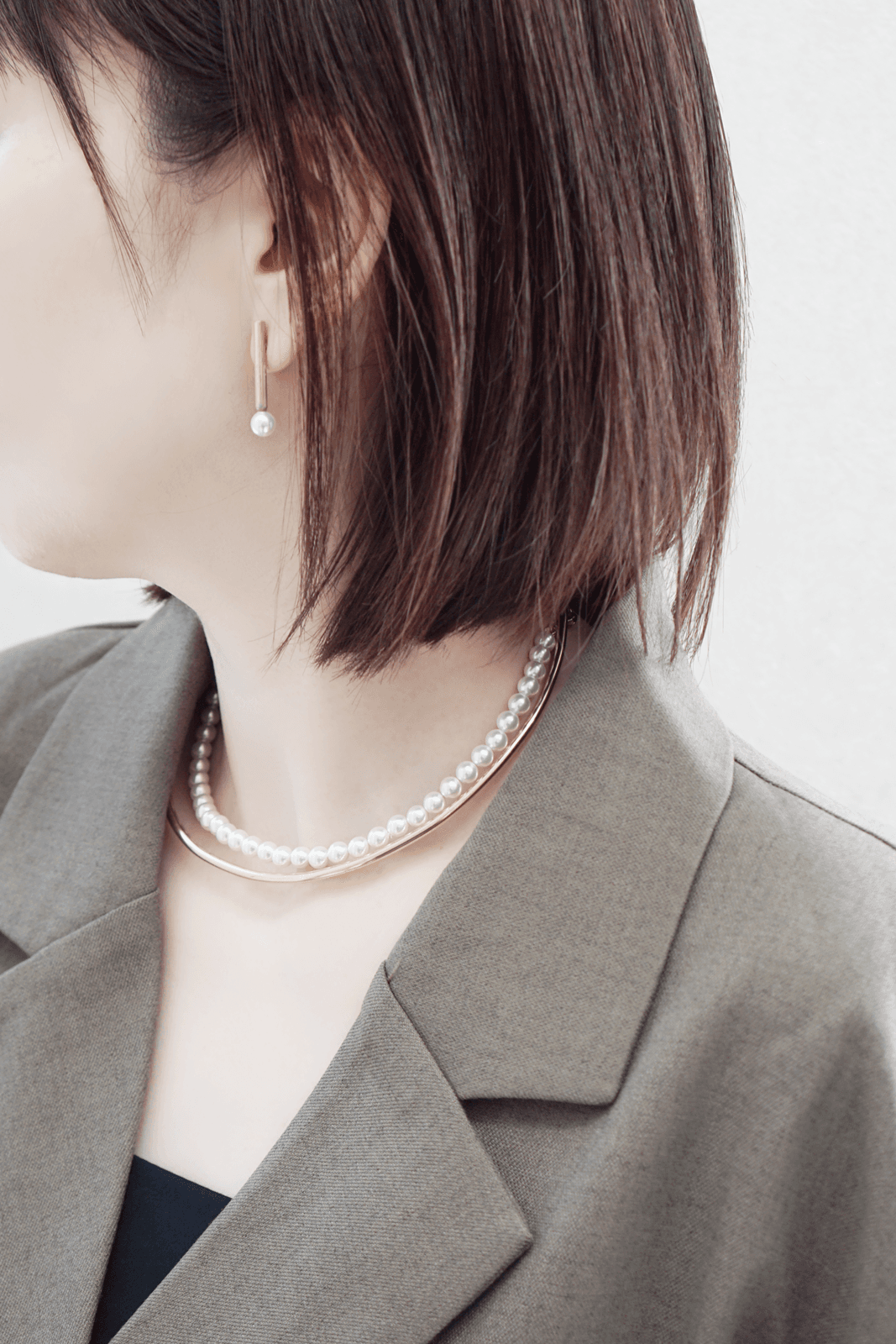 【卒入学/フォーマル】ミニマルシックな 貝パール × ゴールド真鍮 ピアス（3タイプ）【母の日】 | 4枚目